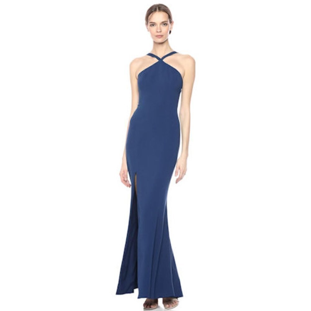 Dress the Population Brianna Halter Mermaid Dress